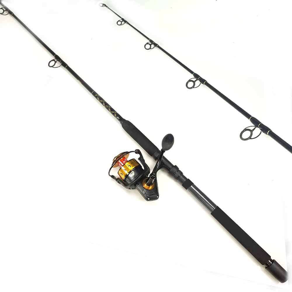 Penn Spinfisher SSVII 7500 Fishing Reel with Capt. Harry's CS20/25 Spinning Rod Combo - Saltwater & Freshwater Fishing Gear for Surf, Pier & Boat Angling