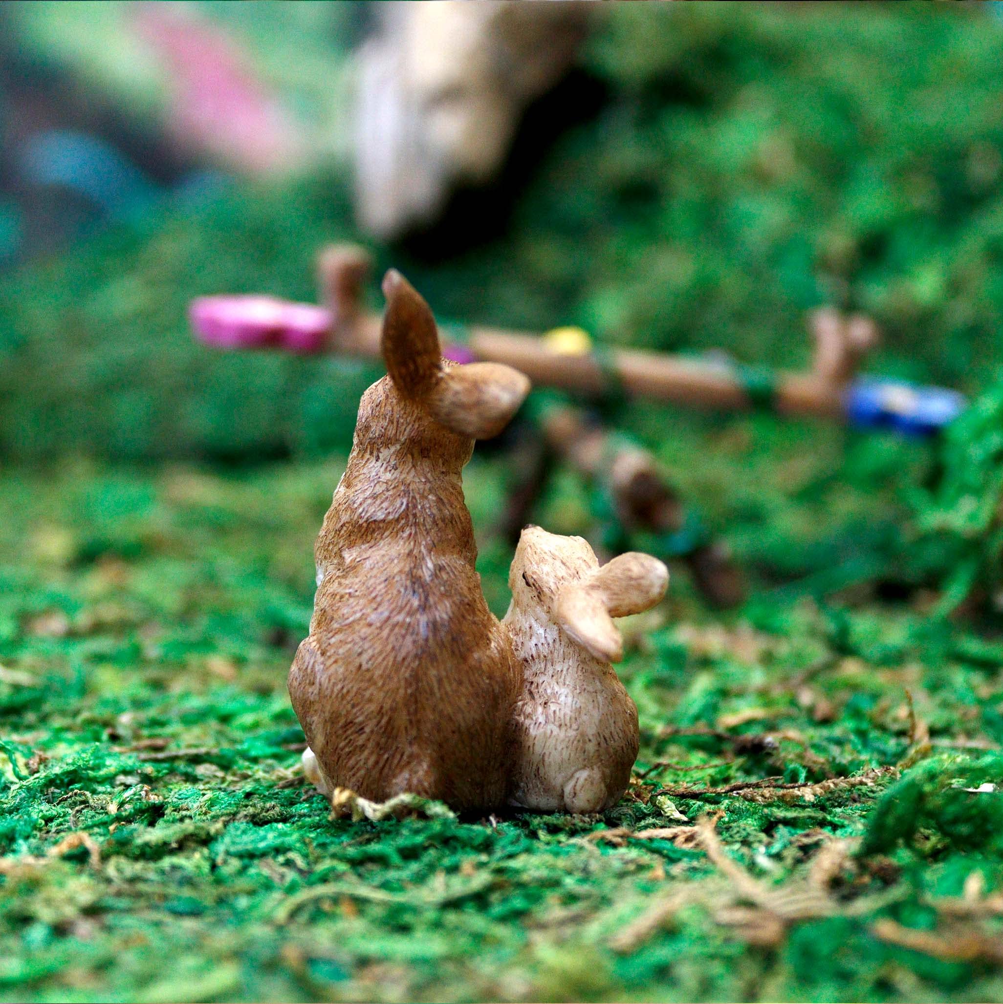2 Inch Miniature Fairy Garden Figurine Set - Mama & Baby Animal Statues for Fairy Gardens, Terrariums, Home Decor | Perfect for DIY Fairy Houses, Tabletop Displays & Gift Giving