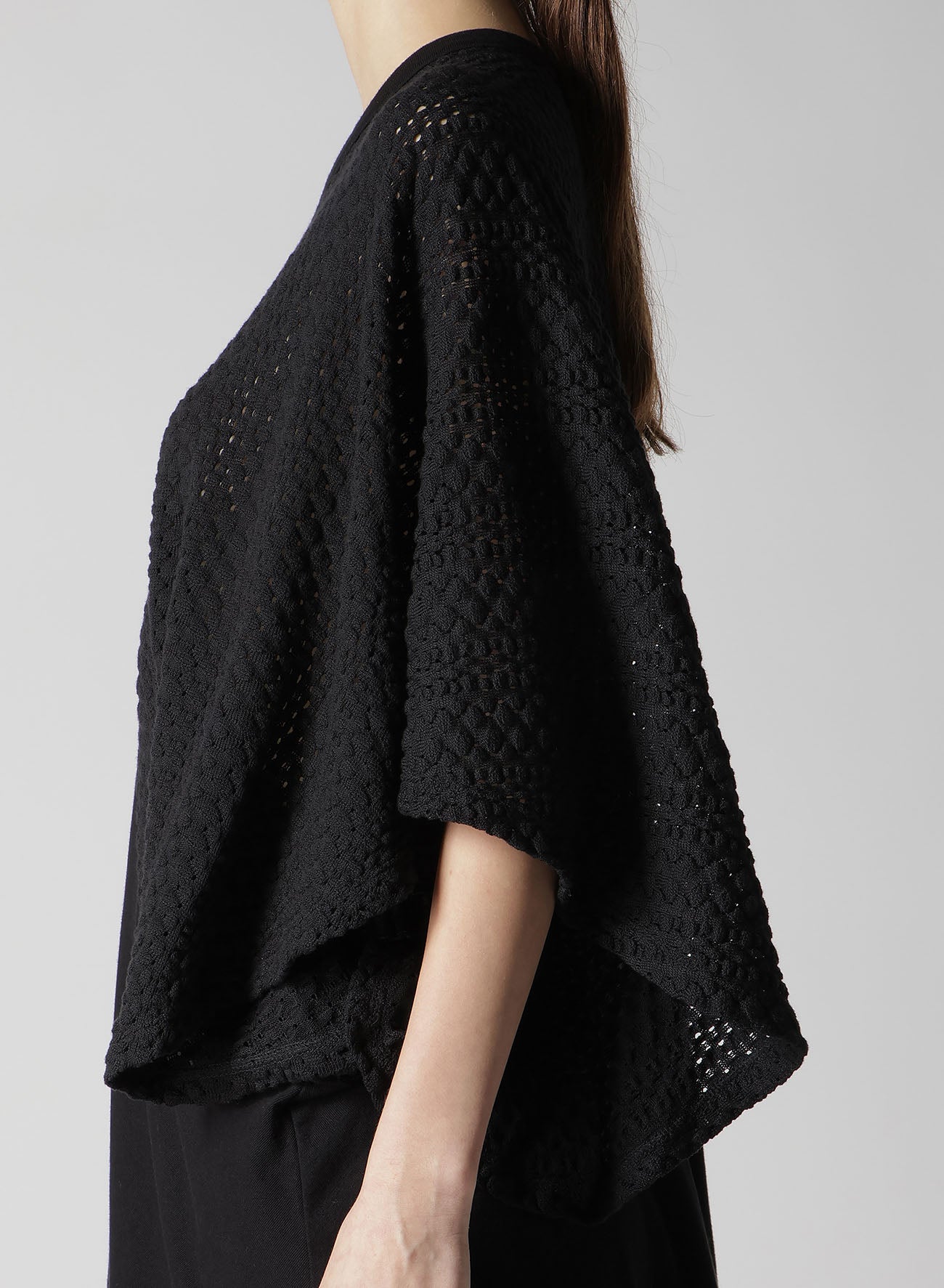 Cotton Jersey & Lace Left Shoulder Drape T-Shirt - Elegant Women's Fashion Top for Casual Wear, Parties & Date Nights