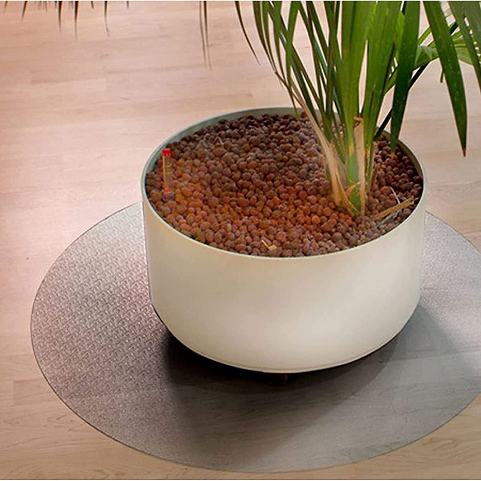 Premium PVC Round Table Top Protector - 2mm Thick Transparent Waterproof Office Chair Mat, Soft Glass Table Mat for Coffee & Dining Tables (Matte Finish, 60cm) - Ideal for Home, Office & Restaurant Use