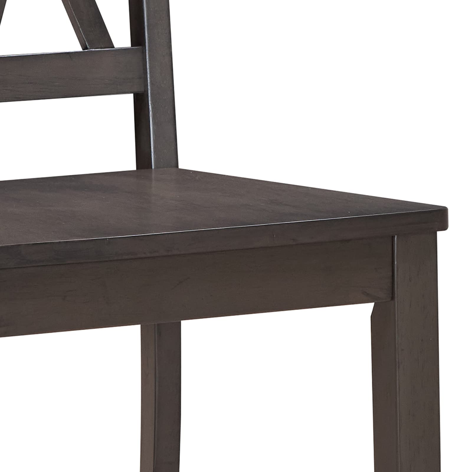 DUHOME Rubber Wood Dining Chairs Set of 2, Cross Back Natural Table Chairs with Grey Base, Perfect for Home Kitchen and Dining Room