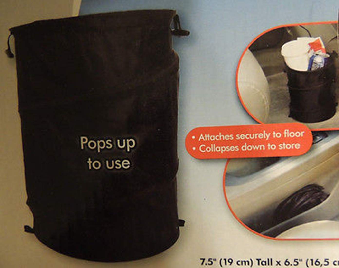Sunshine Portable Car Trash Can - Collapsible Pop-Up Auto Garbage Bin with Waterproof Litter Bag for Vehicles | Perfect for Road Trips, Commuting & Family Travel