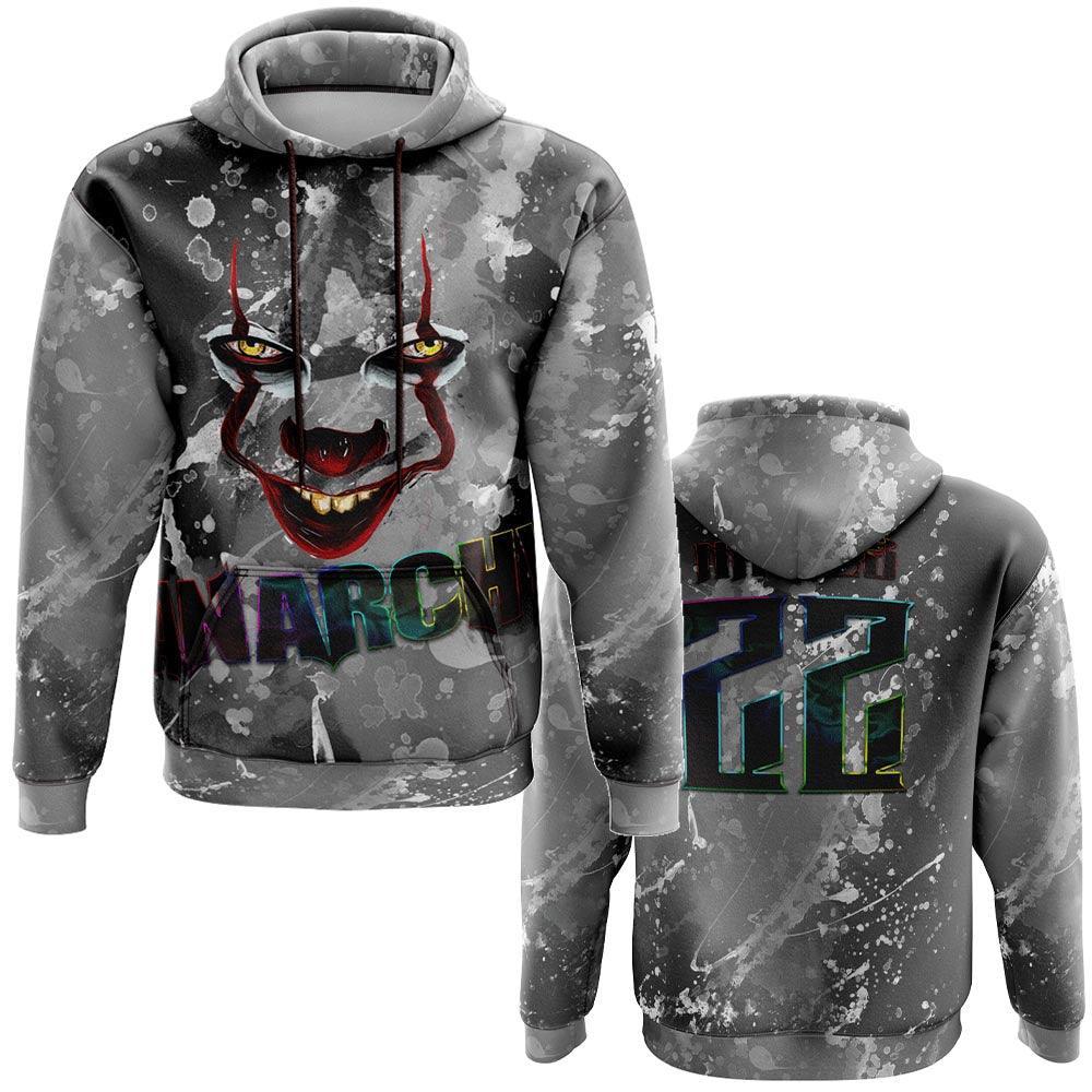 Anarchy Clown Hoodie - Customizable Gothic Streetwear for Men & Women | Perfect for Halloween, Cosplay, and Punk Fashion