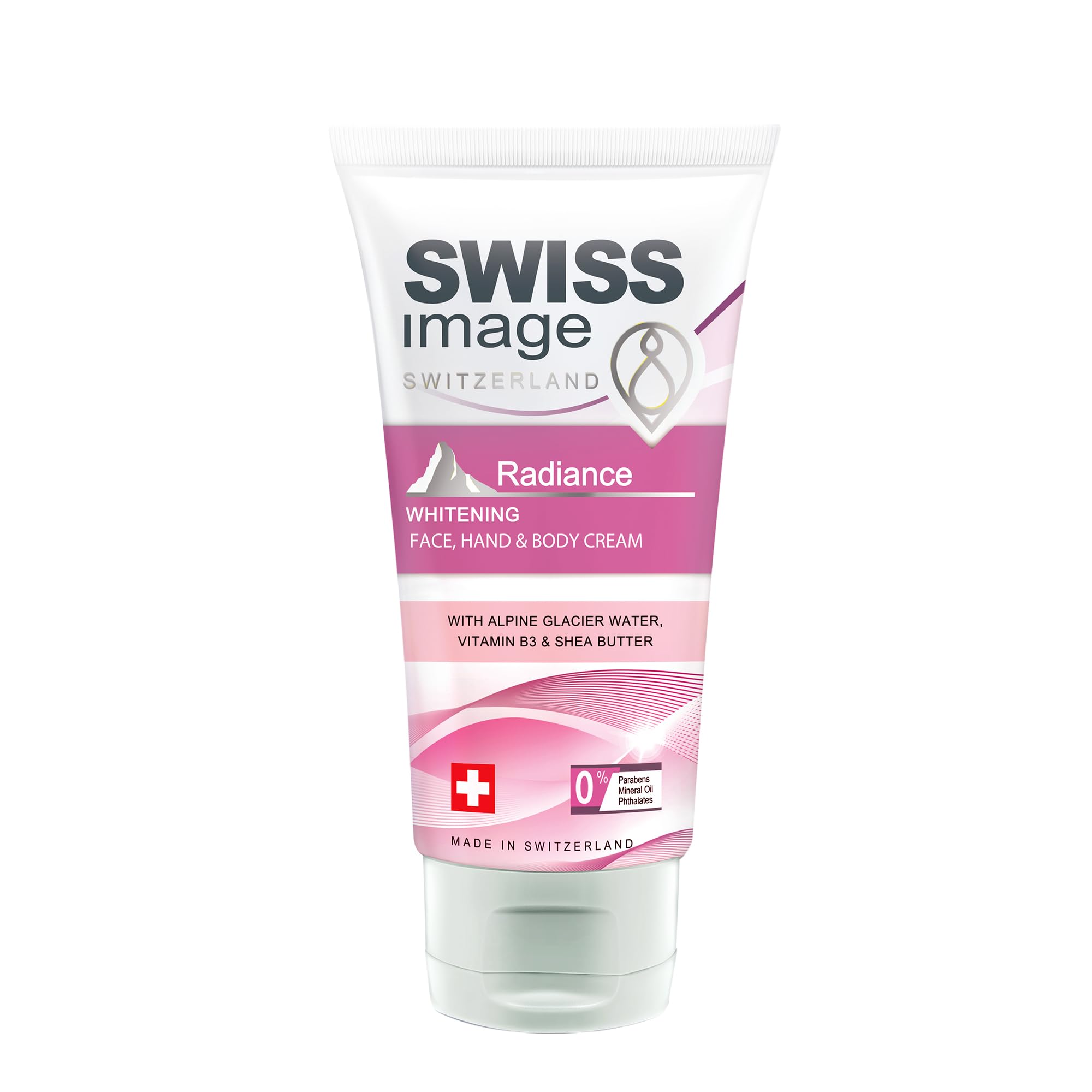 SWISSIMAGE Radiance Whitening Face, Hand & Body Cream - Natural & Effective Skin Brightening Moisturizer - Paraben-Free, No Mineral Oil or Phthalates - 75ml - Perfect for Daily Hydration & Glowing Skin Care Routine