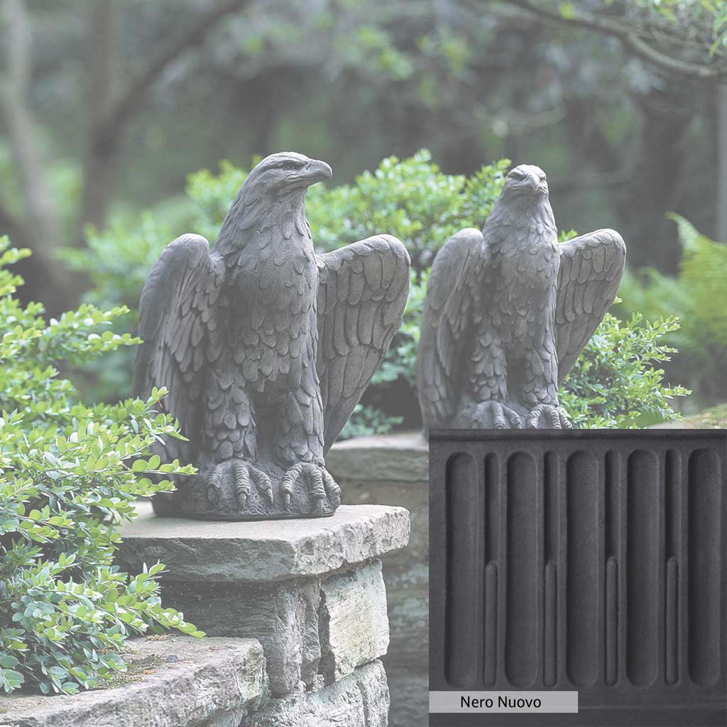 Campania International Eagle Statue - Left & Right Gazing - Elegant Home & Garden Decor for Outdoor & Indoor Use