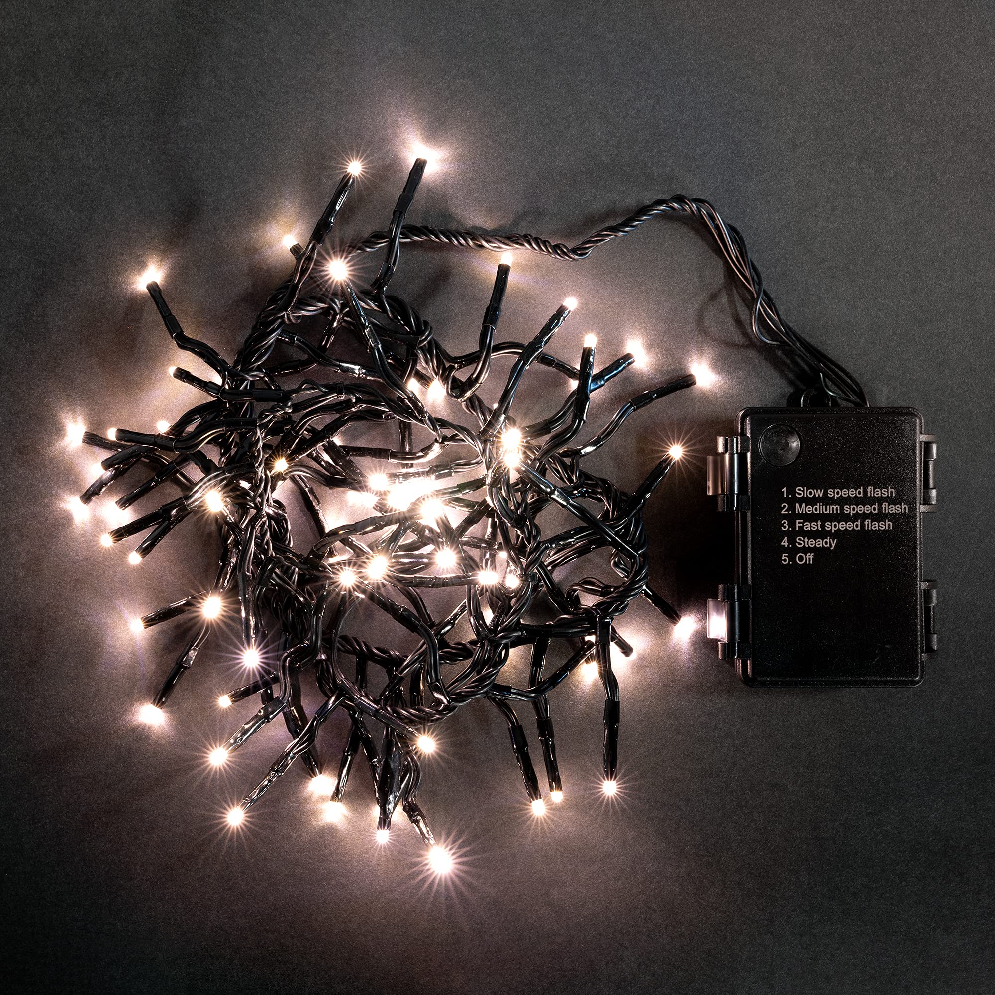 Lighticicle 80 LED Battery-Operated Fairy Lights with Meteor Effect & Auto Timer - Waterproof Outdoor String Lights for Garden, Patio, Wedding & Holiday Decorations