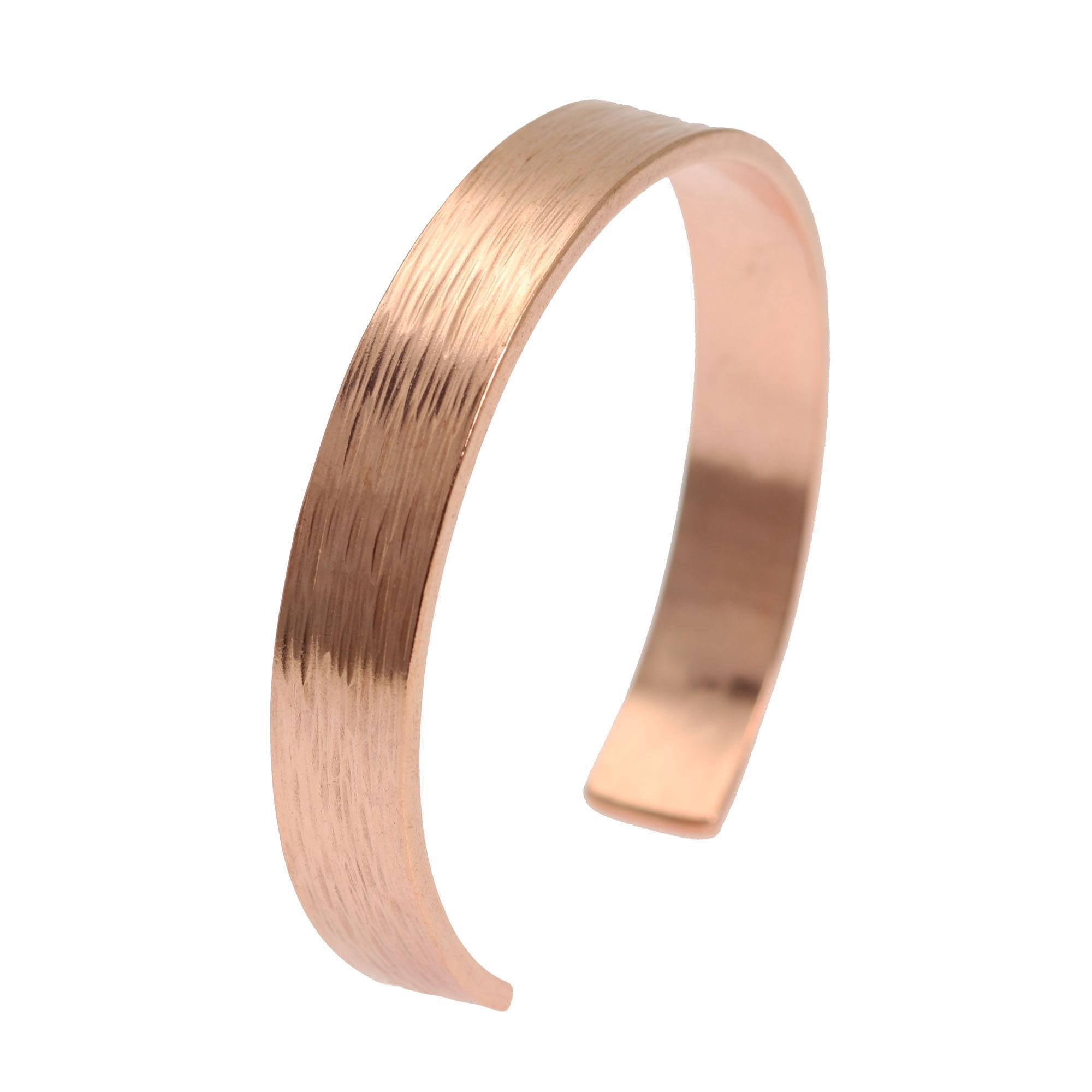 10mm Wide Bark Texture Solid Copper Cuff Bracelet - Handmade Adjustable Bangle for Women - Perfect for Boho, Vintage & Everyday Fashion Accessories