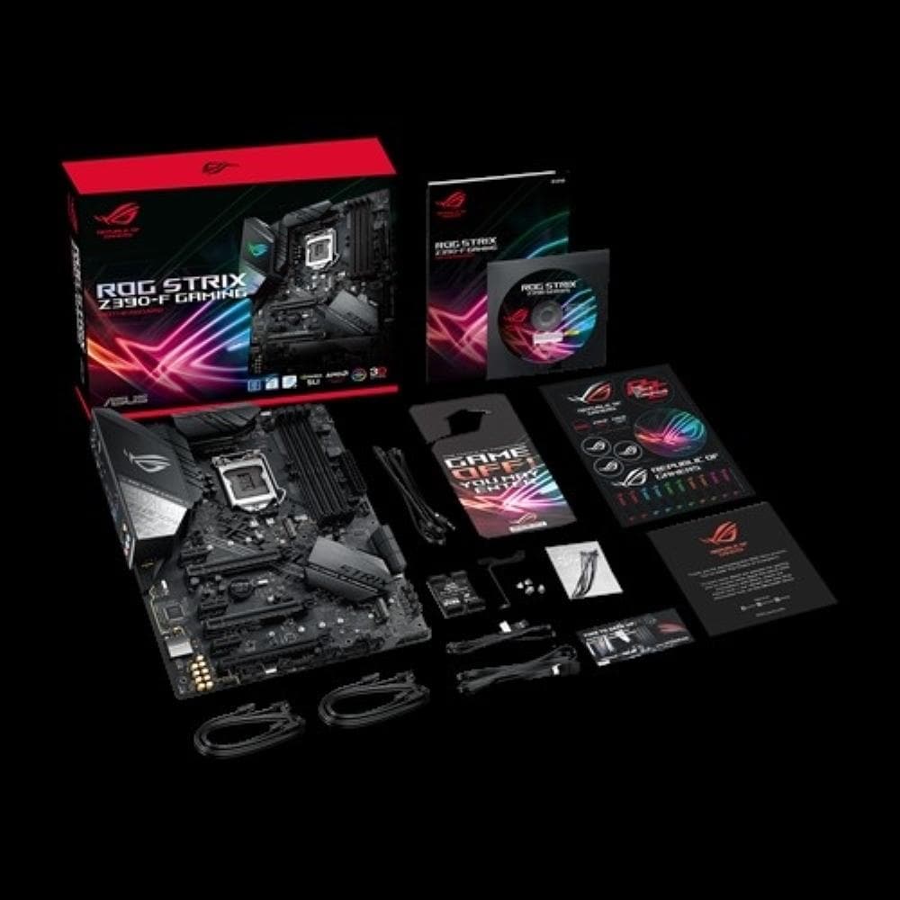 ASUS ROG STRIX Z390-F Gaming Motherboard - ATX, LGA1151, DDR4, Dual M.2, USB 3.1 Gen2 - Perfect for PC Gaming, Streaming & Content Creation