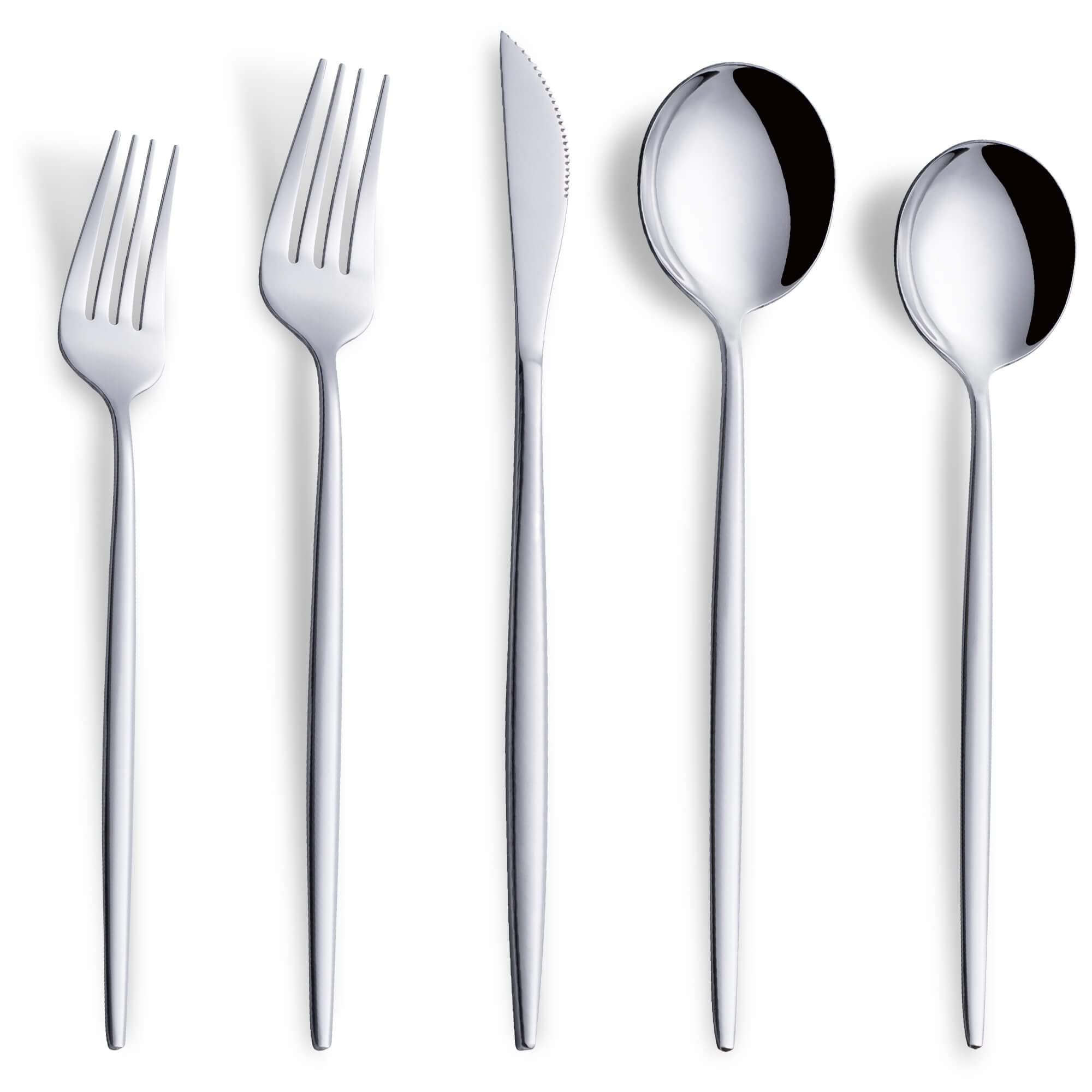 20-Piece Stainless Steel Silverware Set - Service for 4 (Forks, Spoons, Knives) - Durable Flatware Cutlery Set for Home, Restaurant & Daily Use - Dishwasher Safe Kitchen Utensils - Perfect for Dining, Entertaining & Everyday Meals