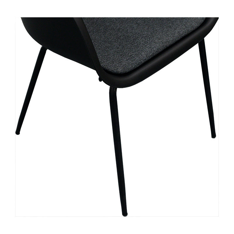 Modern COLLEEN Dining Chair - Black Wooden Seat with Upholstered Cushion - Perfect for Kitchen, Dining Room & Home Office Decor