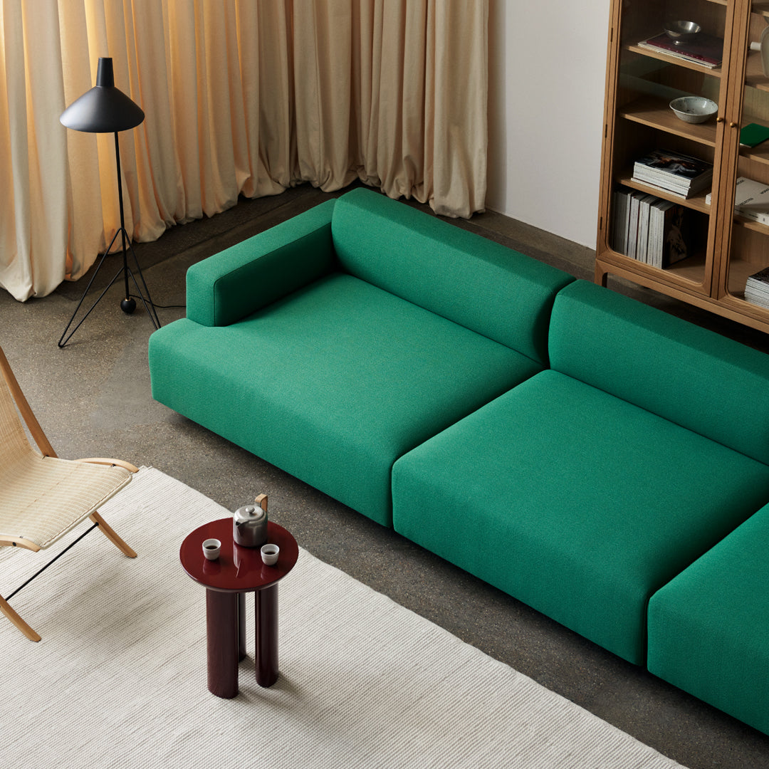 Develius Model D 3-Seater Sofa - Modern Comfortable Couch for Living Room, Lounge & Office - Soft Fabric Upholstery with Sturdy Wooden Frame