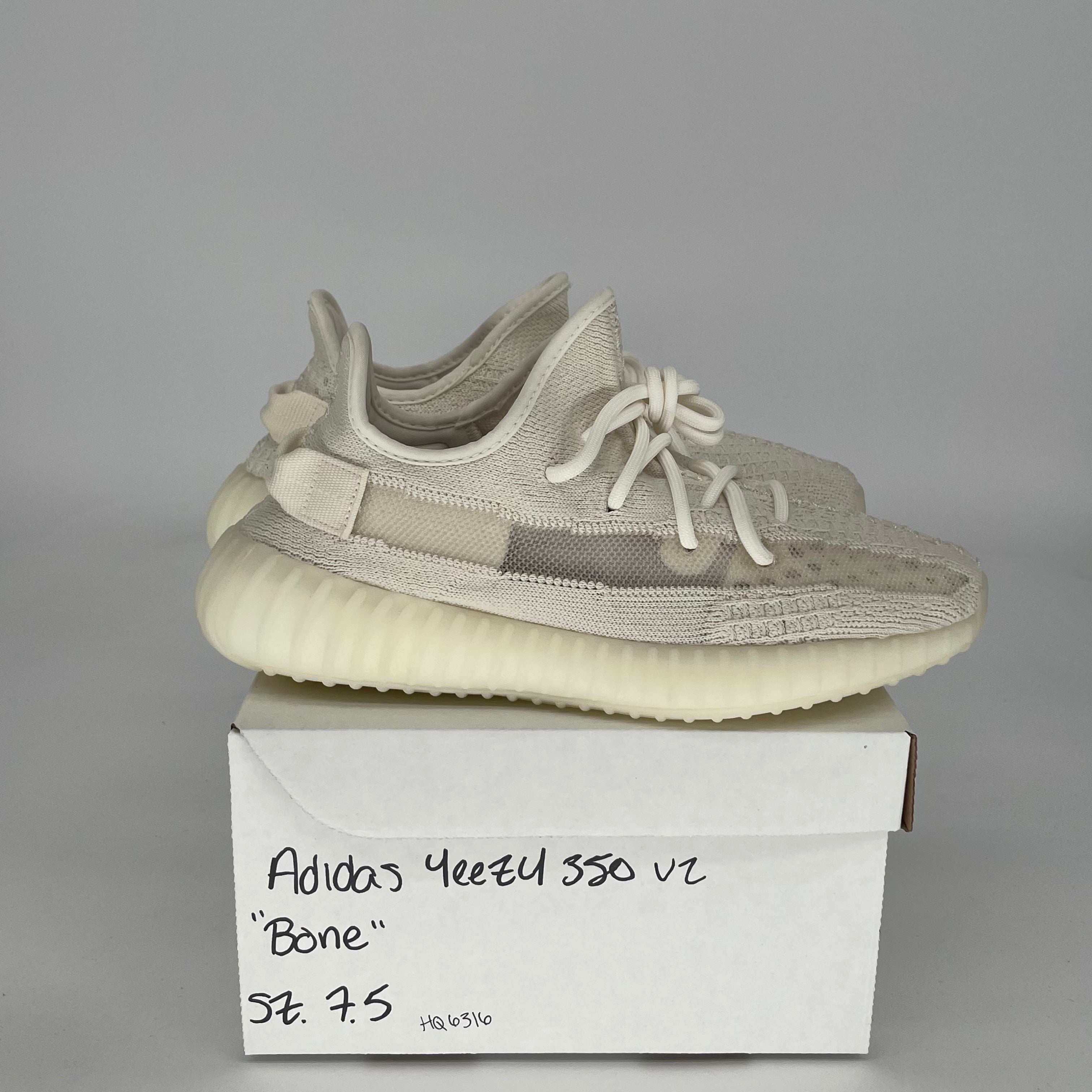 Adidas Yeezy Boost 350 V2 'Bone' - Men's Size 7.5 (HQ6316) | Comfortable Running Shoes for Casual Wear & Street Style