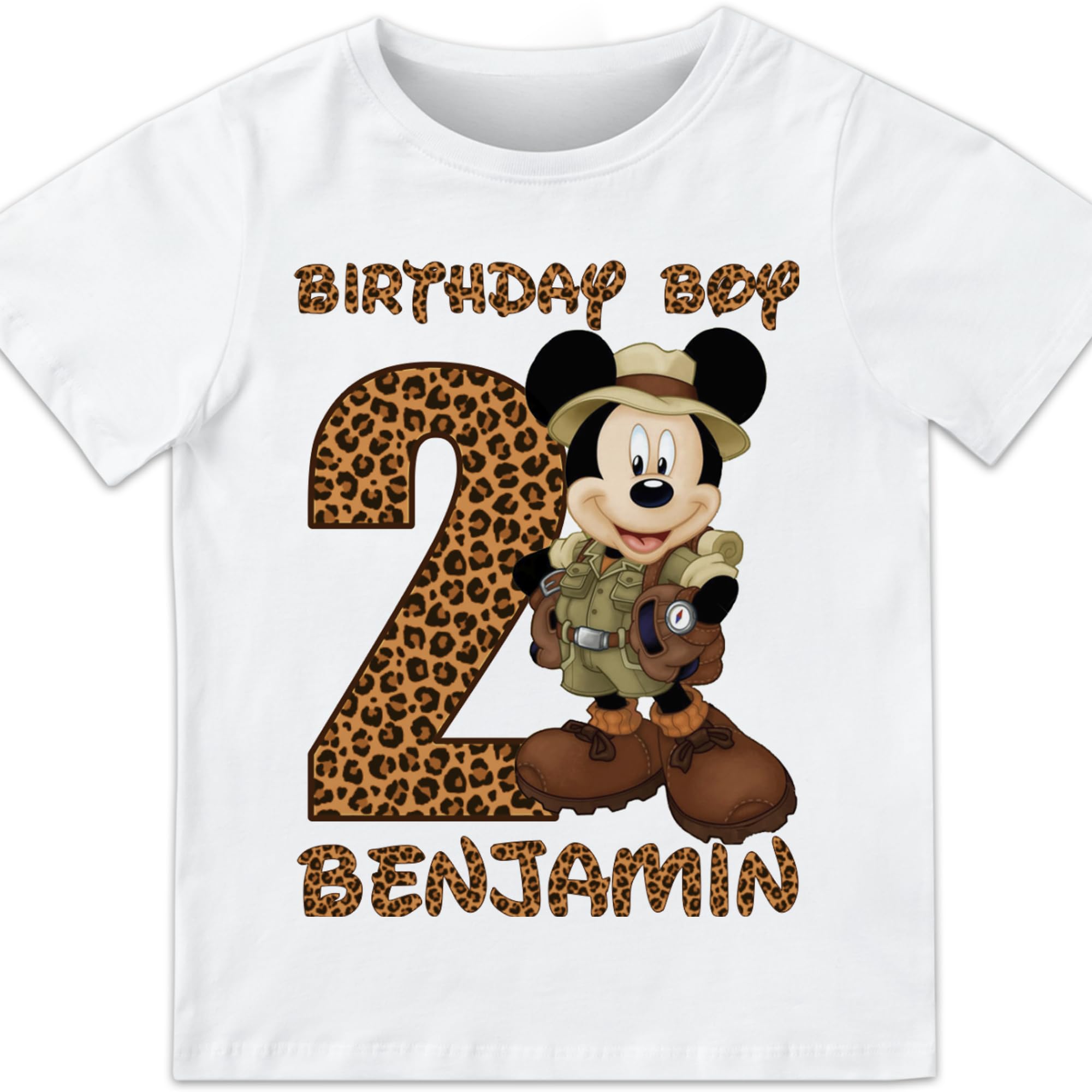Mickey Mouse Safari Birthday T-Shirt for Kids & Adults - Jungle Themed Matching Family Shirts - Perfect for Birthday Parties & Disney Themed Events