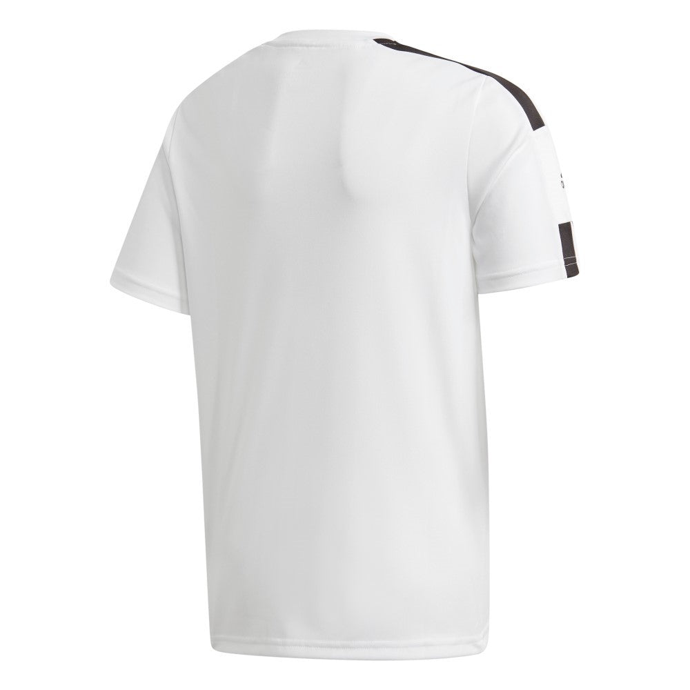 Adidas Youth Squadra 21 Soccer Jersey - White - Breathable Performance Shirt for Kids & Teens - Perfect for Training, Matches & Team Sports