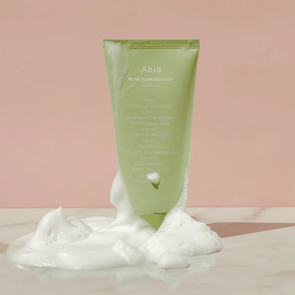 Abib Heartleaf Acne Foam Cleanser 150ml - Gentle Face Wash for Oily & Acne-Prone Skin - Daily Skincare Routine for Clear, Healthy Complexion