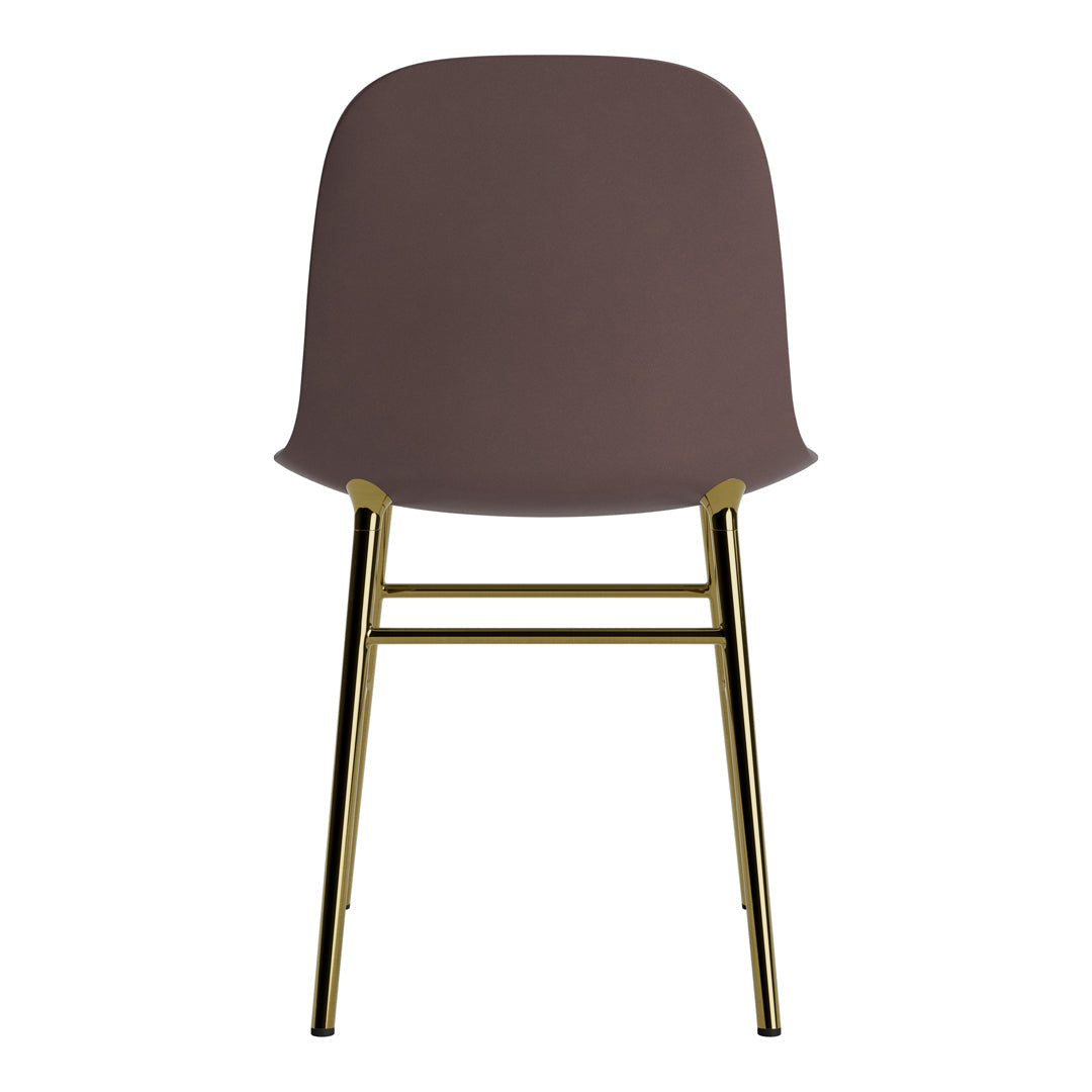 Modern Form Chair with Sturdy Metal Legs - Ergonomic Design for Home, Office & Dining Room Comfort