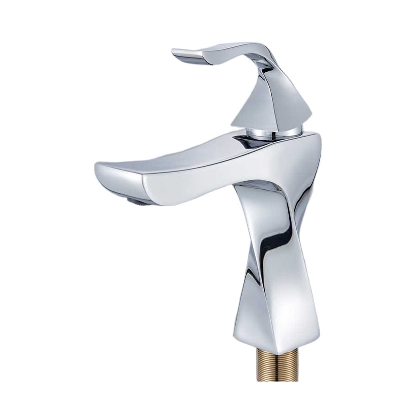 XIEDA Brushed Nickel Single Handle Bathroom Vessel Sink Faucet - 1 Hole Basin Mixer Tap with Chrome Finish for Vanity, Powder Room & Home Improvement