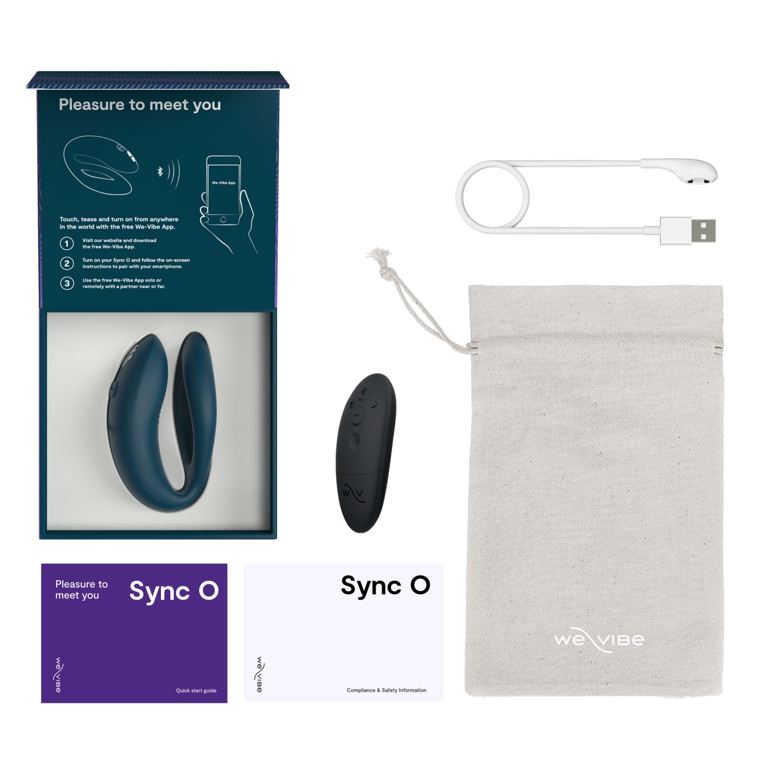 We-Vibe Sync Couples Vibrator - Remote Control Wearable Vibrator for Women & Couples | 10 Powerful Vibration Modes | App-Controlled G-Spot & Clitoral Stimulator | Rechargeable Adult Toy for Long Distance Play | Perfect for Date Nights, Travel & Spicing Up Relationships