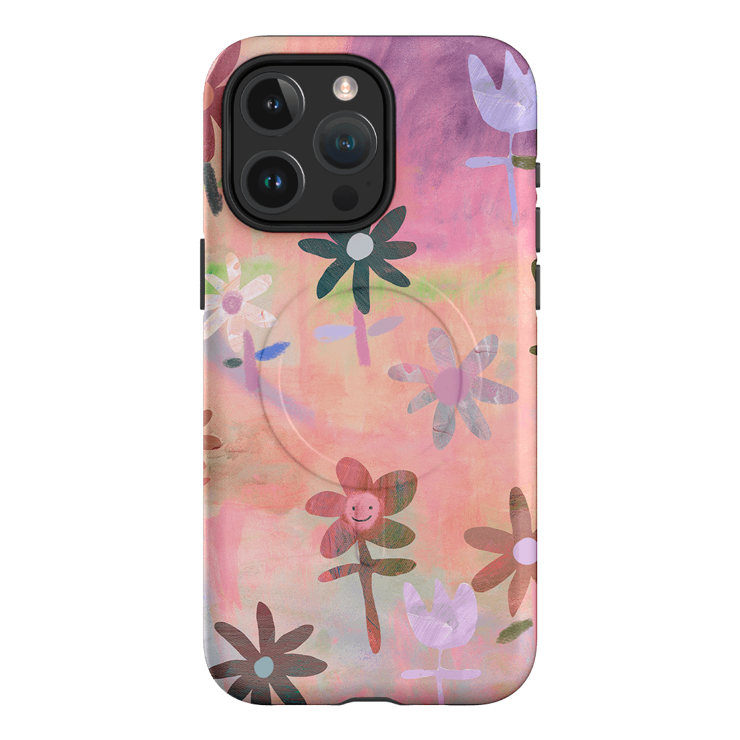 Premium Lazy Daisy Floral Phone Case - Shockproof & Slim Design for iPhone 15/14/13/12/Pro/Max - Perfect for Everyday Use, Travel & Outdoor Activities