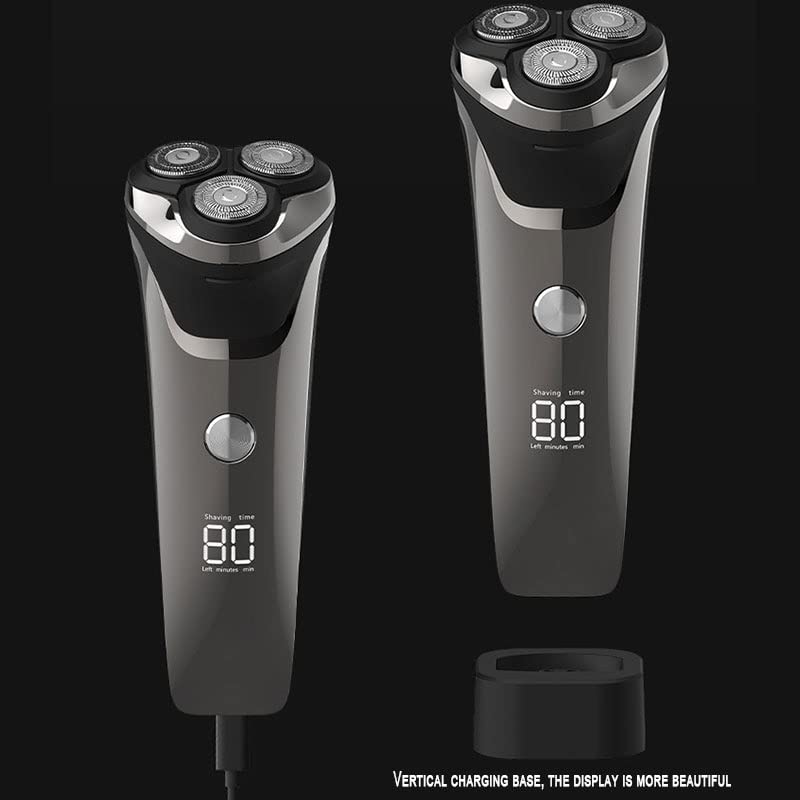 Waterproof Electric Head Shaver for Bald Men - Rechargeable Rotary Razor for Wet/Dry Shaving, Powerful Men's Grooming Kit | Perfect for Travel, Gym & Daily Facial Hair Care