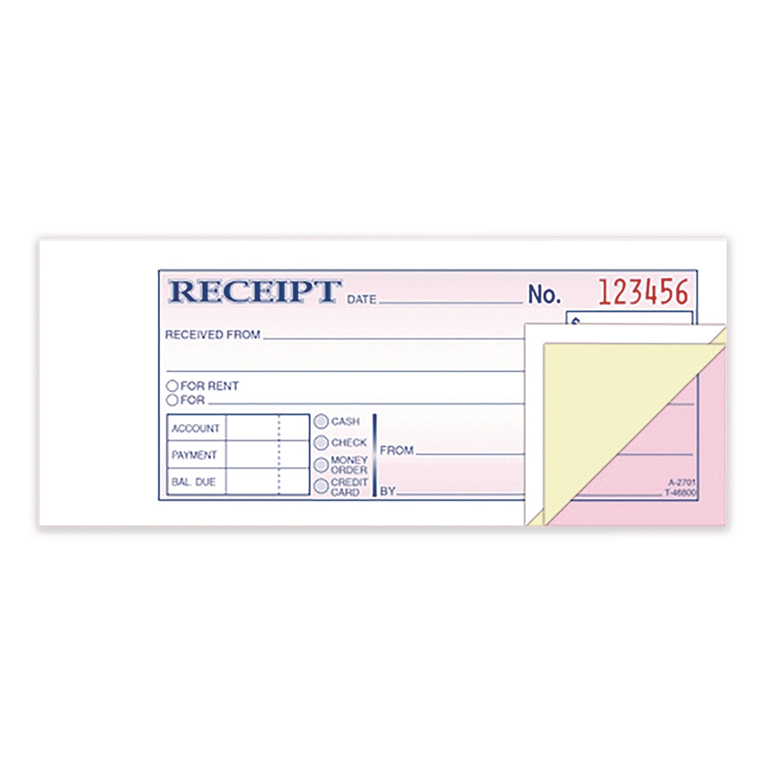 Adams® Multipart Money/Rent Receipt Book - 3-Part Carbonless, 6.69