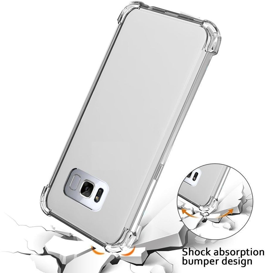 Apple iPhone 8 Shockproof Gel Bumper Case - Clear Transparent Protective Cover for Everyday Use & Outdoor Activities