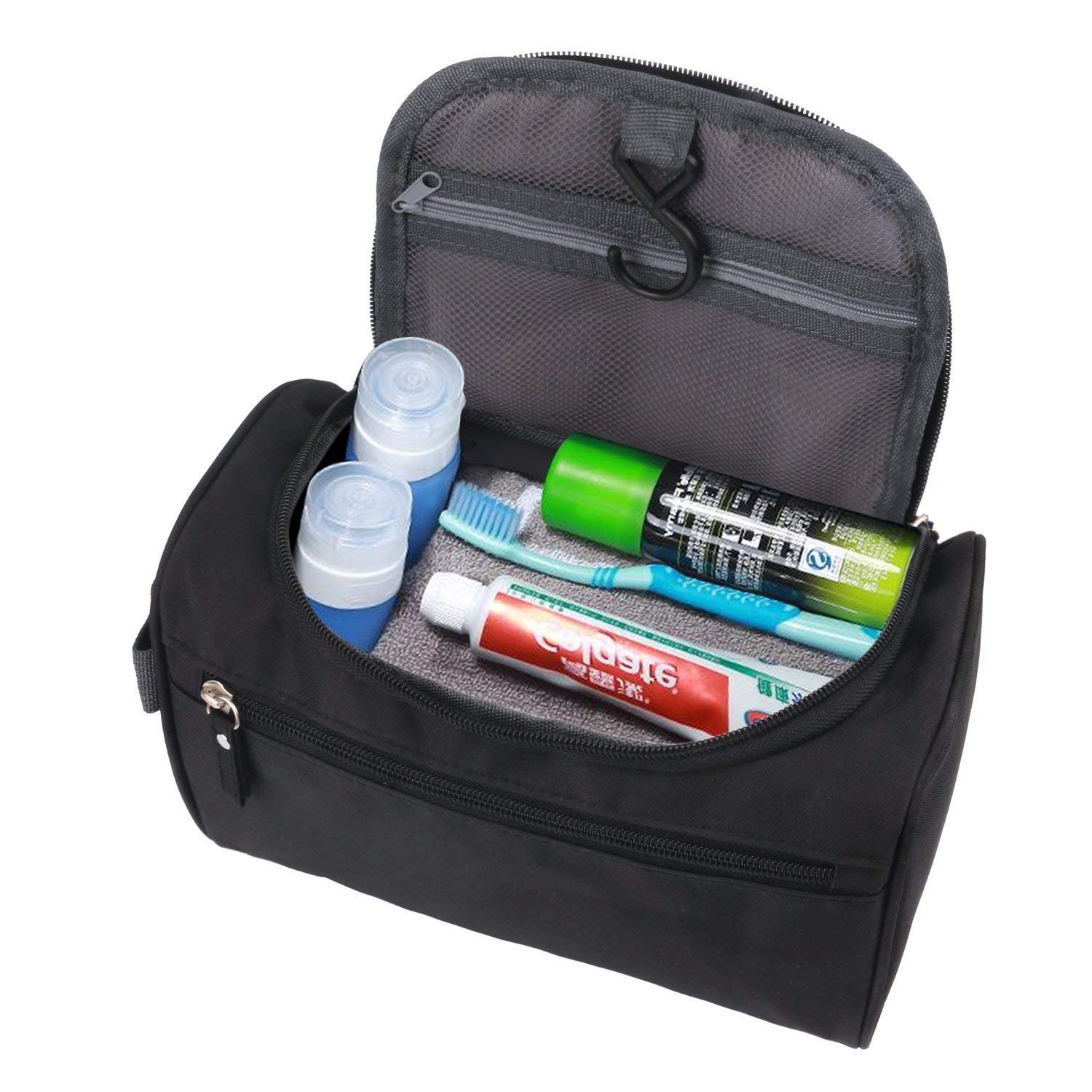BANQLYN Large Travel Makeup Organizer Bag - Cosmetic Case & Grooming Kit Storage for Women & Men | Perfect for Travel, Home Organization & Daily Essentials (Black)