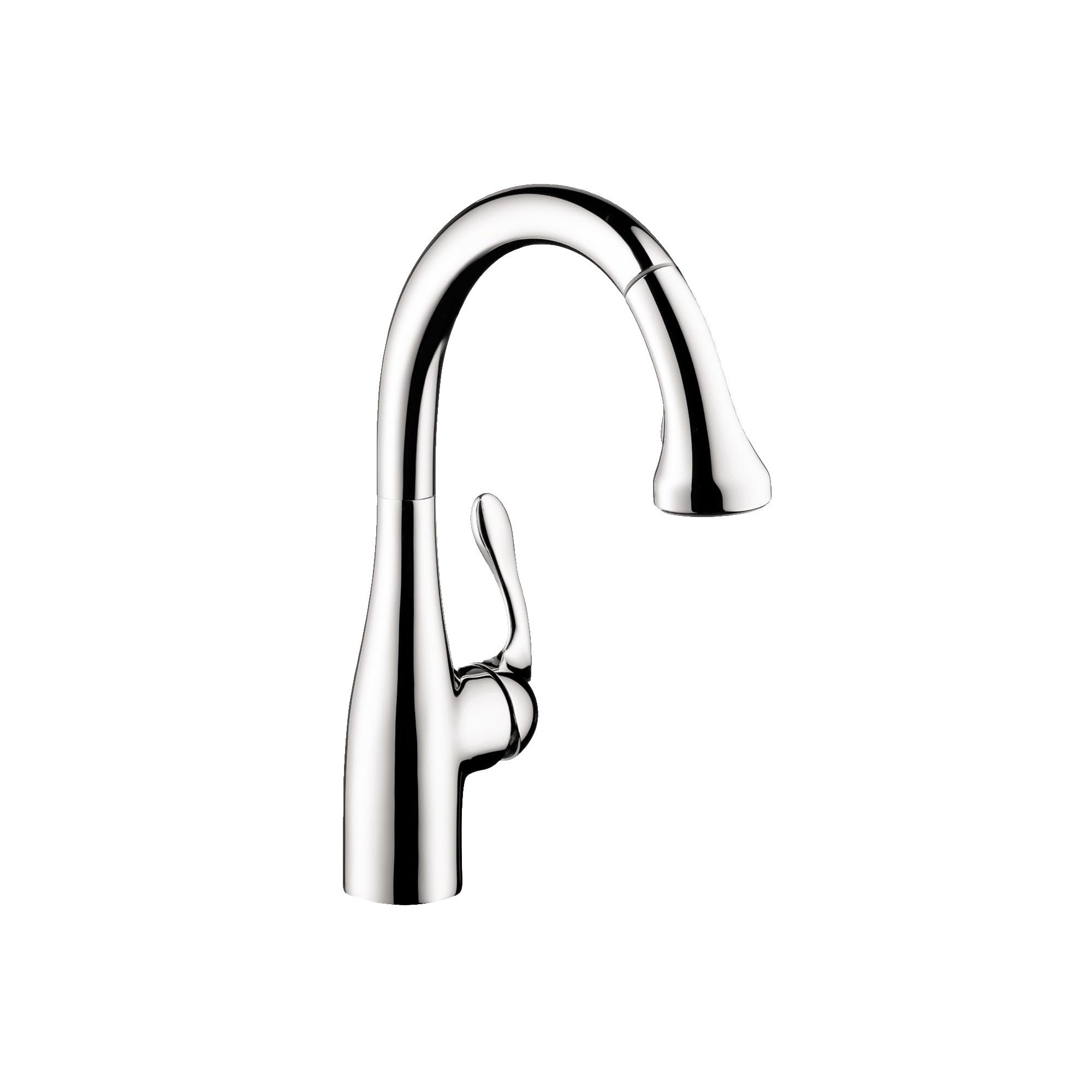 Hansgrohe Allegro E Gourmet Chrome High Arc Pull-Down Kitchen Faucet with Magnetic Docking Spray Head - 14.75