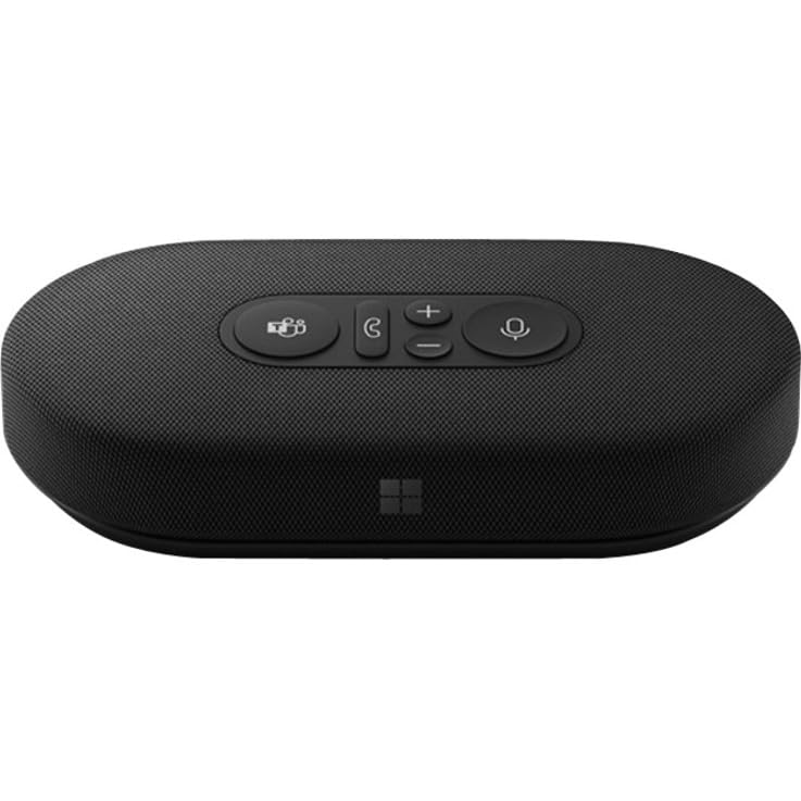 Microsoft Modern USB-C Wired Speaker with Noise Cancellation - Certified for Microsoft Teams (Black) | Ideal for Home Office, Video Conferencing & Online Meetings | Model 8M-000-SPEAKER