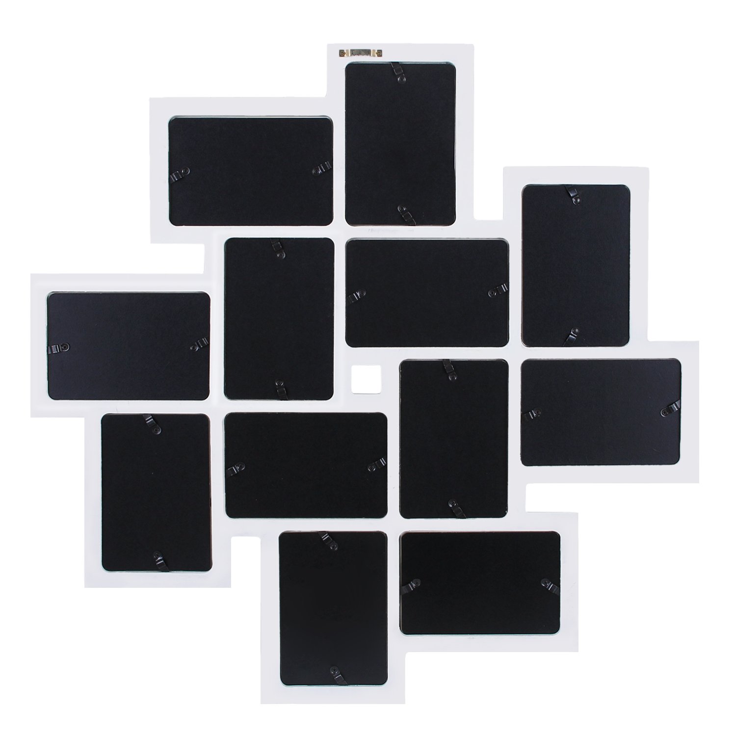Asense 4x6 Collage Picture Frame - 12 Openings White Wall Hanging Photo Frame for Family Photos & Selfie Display
