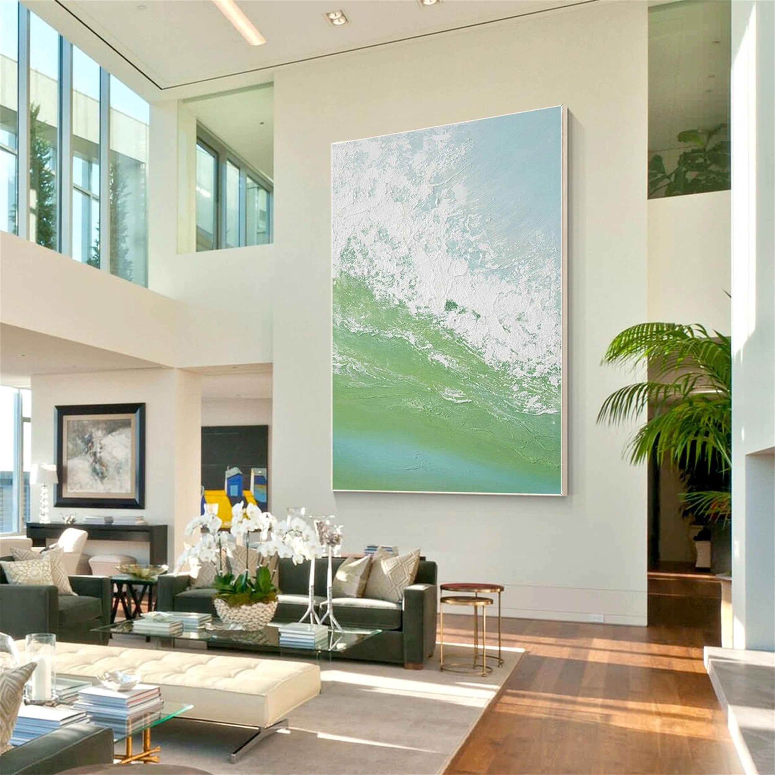 Ocean and Sky Painting #OS 080 - Stunning Seascape Wall Art for Home & Office Decor - Perfect for Living Room, Bedroom or Beach House