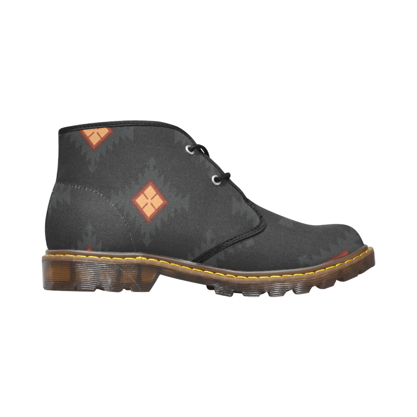 Women's Canvas Chukka Boots with Diamond Accents - Comfortable Casual Ankle Boots for Everyday Wear (Model 2402-1) | Perfect for Work, Walking & Outdoor Activities