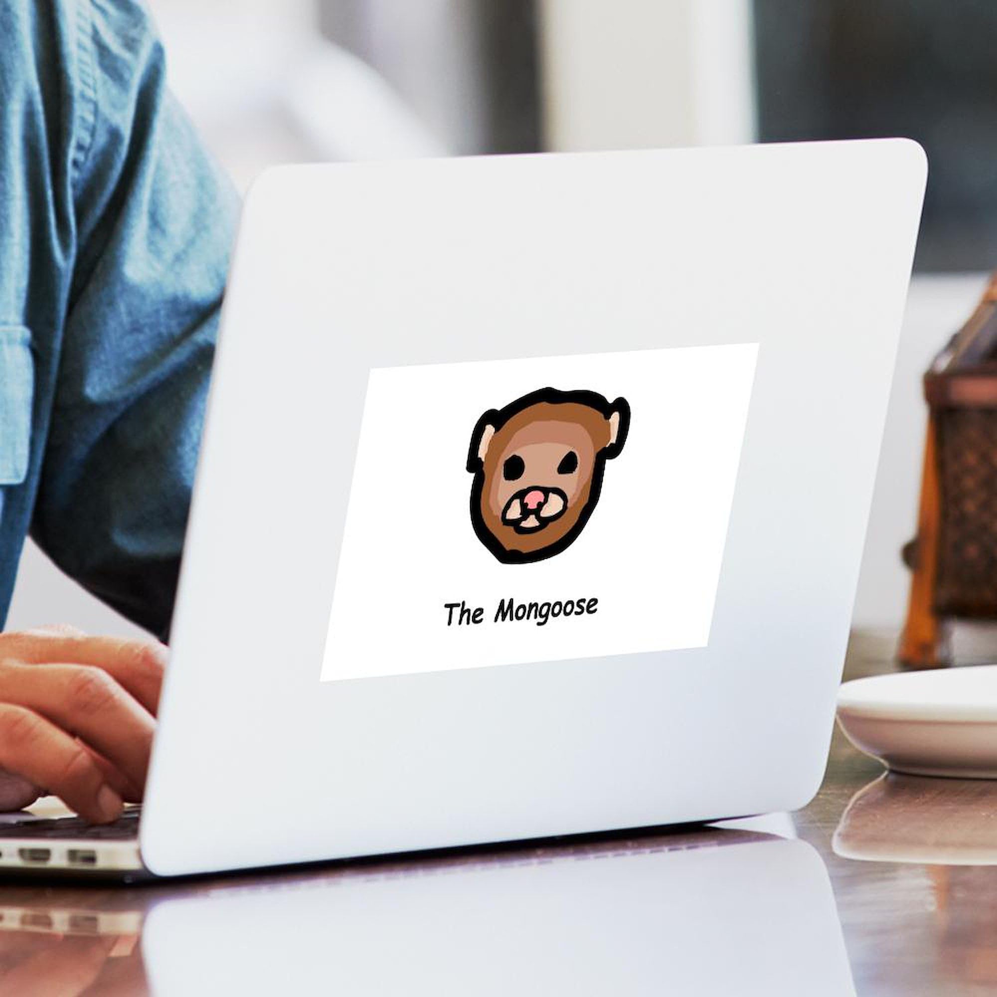 Mongoose Sticker - Rectangle Car Bumper Decal for Cars & Laptops