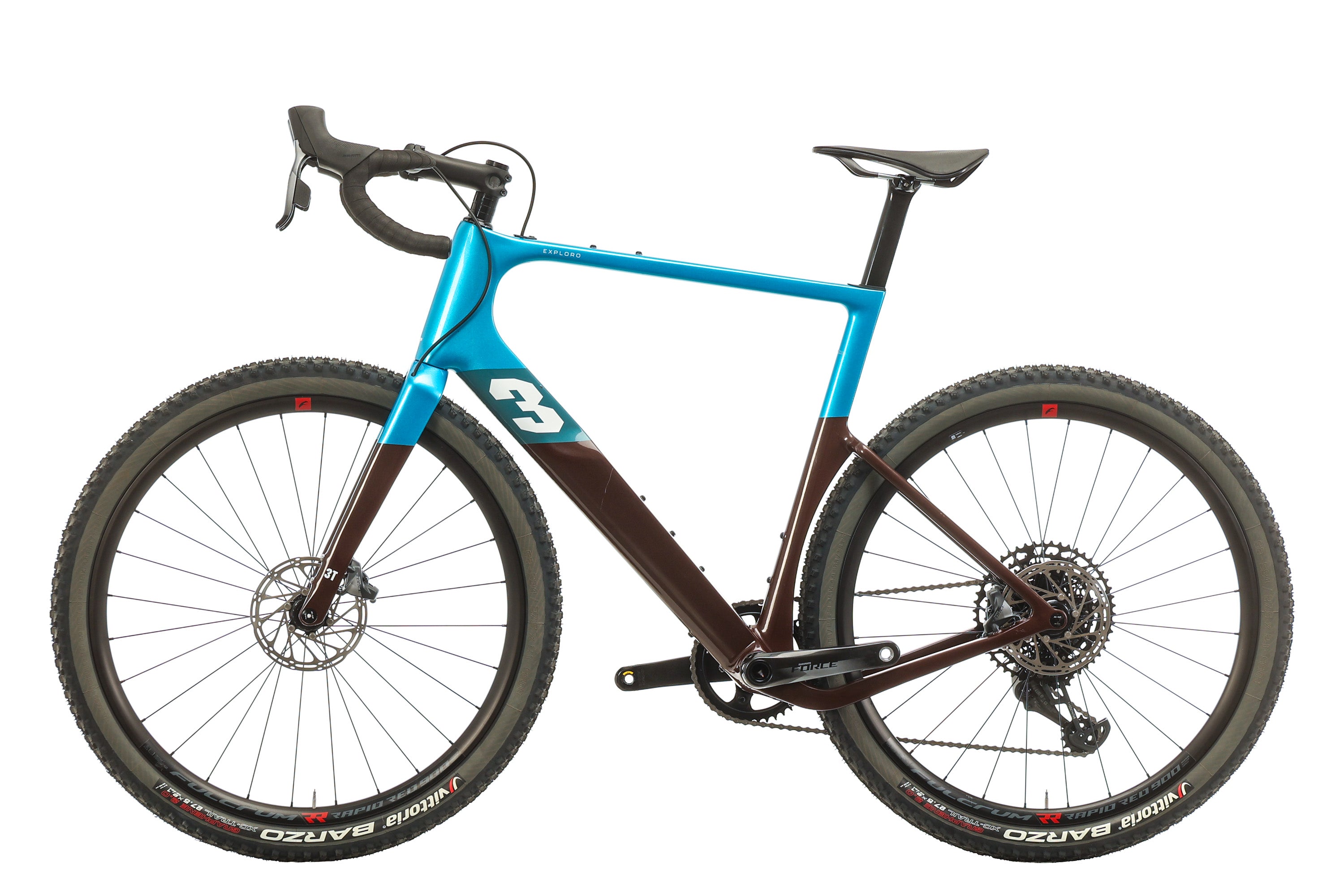 2023 3T Exploro RaceMax Force AXS Gravel Bike - 58cm Carbon Frame, 1x12 Drivetrain for Off-Road & Adventure Cycling - Perfect for Trail Riding, Bikepacking & Endurance Races