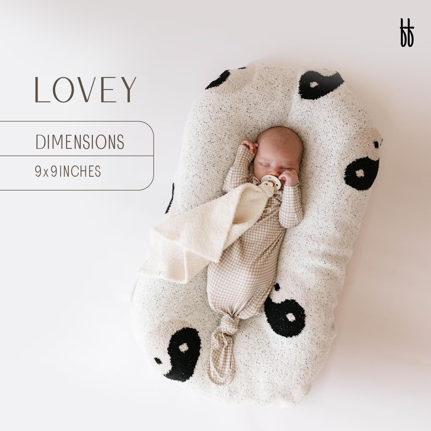 Forever French Baby Lovey - Pacifier Holder & Comfort Blanket for Newborns - Soft Microfiber Feather Yarn (Queen of Hearts Design) - Perfect Baby Shower Gift for Boys & Girls 0-12 Months - Ideal for Nursery, Stroller & Travel
