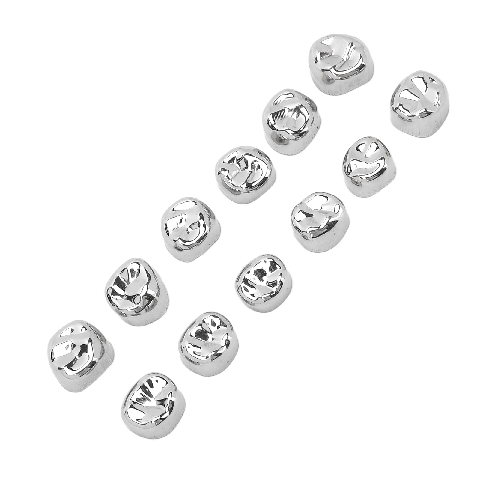 Stainless Steel Dental Crowns for Teeth - Anti-Rust Metal Molar Caps for Tooth Loss Prevention | Dental Clinic & Hospital Use