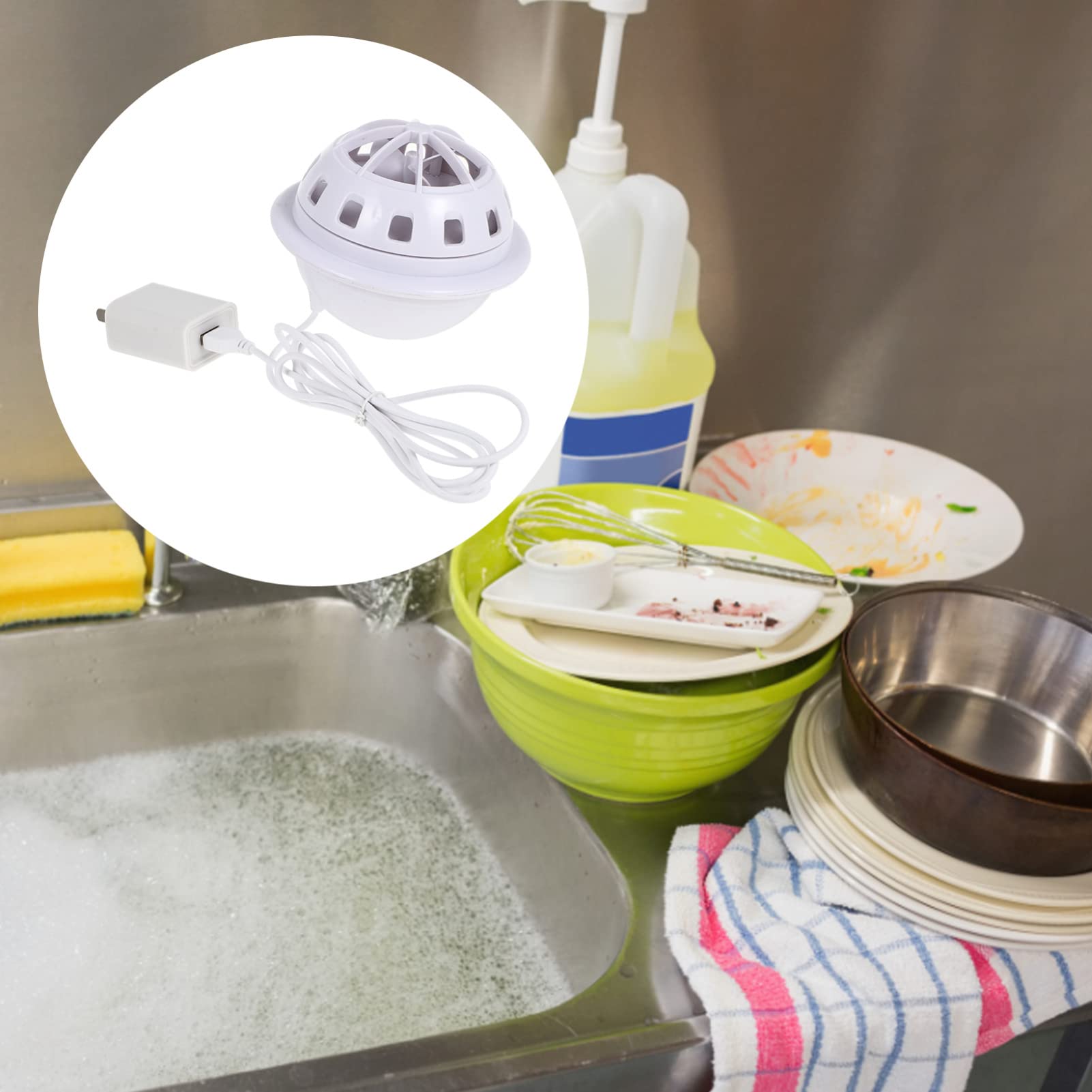 DOITOOL Portable Mini Dishwasher - Compact USB-Powered Washing Machine for Kitchen, Travel, Business Trips, Apartments & Dorms | White Portable Dish Washer for Small Spaces & On-the-Go Use