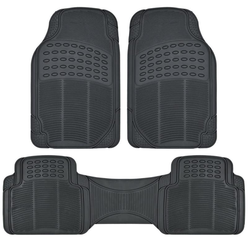 Premium All-Weather Rubber Floor Mats for 2019 Honda Insight Touring Sedan (4-Door) - Heavy Duty Car Floor Liners Set, 3-Piece Pack - Perfect for Daily Commutes, Road Trips & Winter Protection