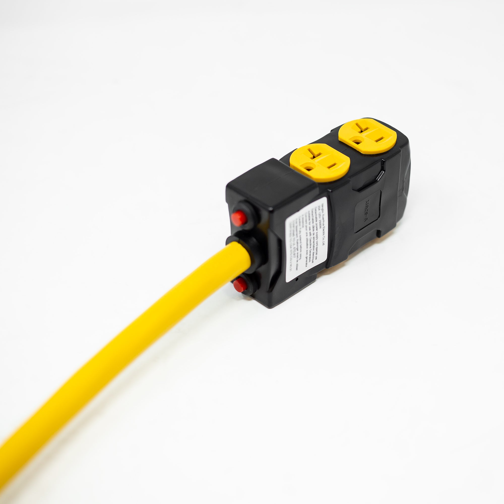 Heavy Duty L14-30P to (4) 5-20R Power Cord with Attachment Clips - Perfect for RV, Generator & Outdoor Power Distribution