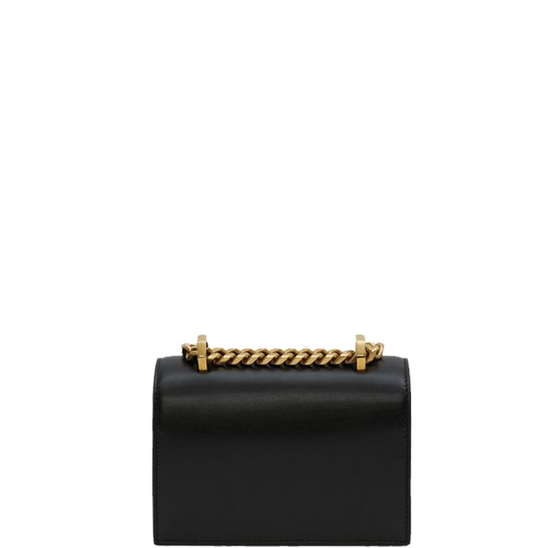 Jeweled Knuckle Satchel Mini Smooth Handbag - Black & Gold Crossbody Bag for Women | Perfect for Evening Parties, Date Nights & Special Occasions