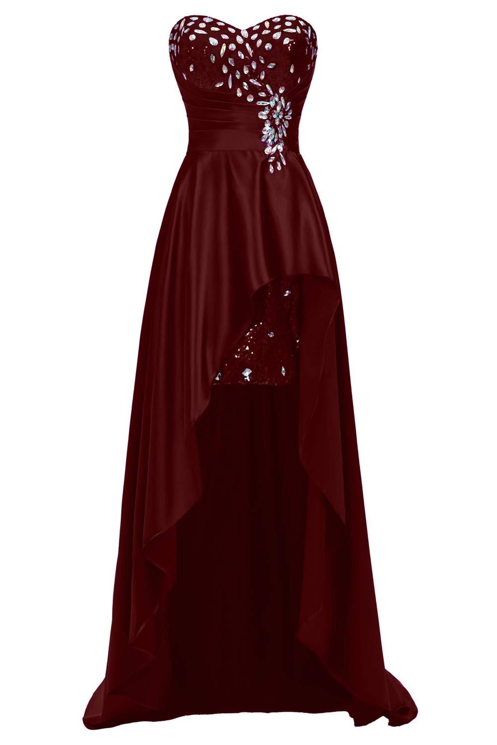 Monalia Women's Sexy Sequined High-Low Prom Dress for Homecoming, Party, Evening Gala & Special Occasions | Sparkling Formal Gown for Dances & Celebrations