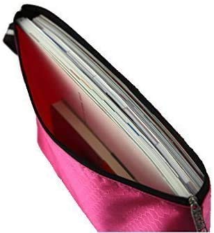 OMIMYY Waterproof A4 Zipper File Bags - 5 Pack Fabric Document Storage Organizer with Football Pattern for School, Office & Travel - Random Colors
