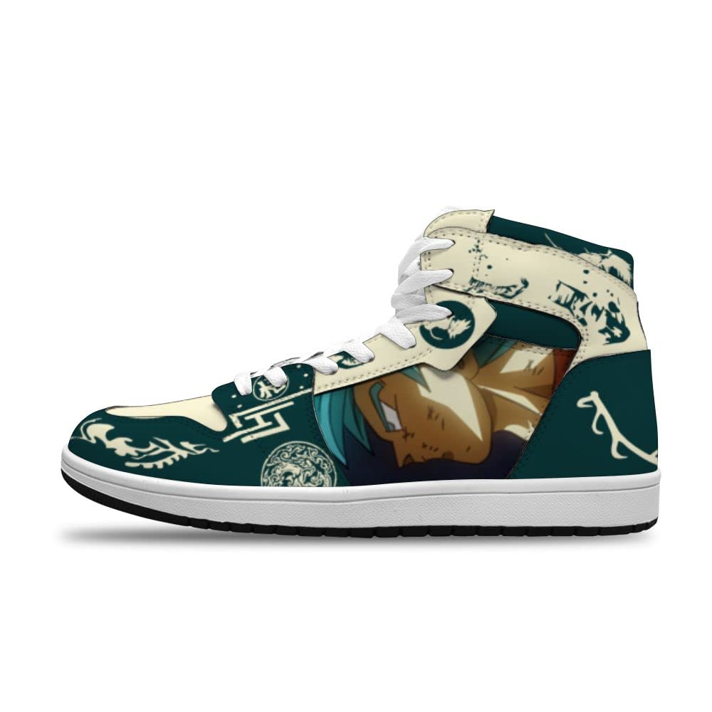Custom Saiyan Anime Basketball Shoes for Men & Women - Trendy Sports Sneakers for Running, Gym, and Casual Wear | Dragon Ball Z Inspired Fashion Footwear