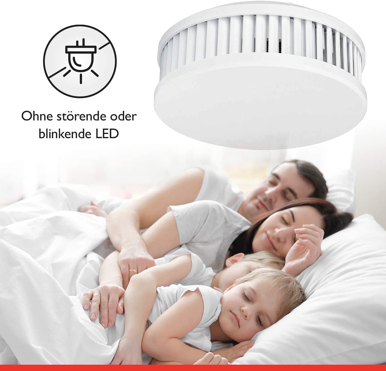 Pyrexx PX-1 Smoke Detector Alarm - 4 Pack with 10-Year Battery Life, No-Drill Magnetic Mount & LED Indicator - Q-Label Certified White - Ideal for Home, Office & Apartment Safety Protection