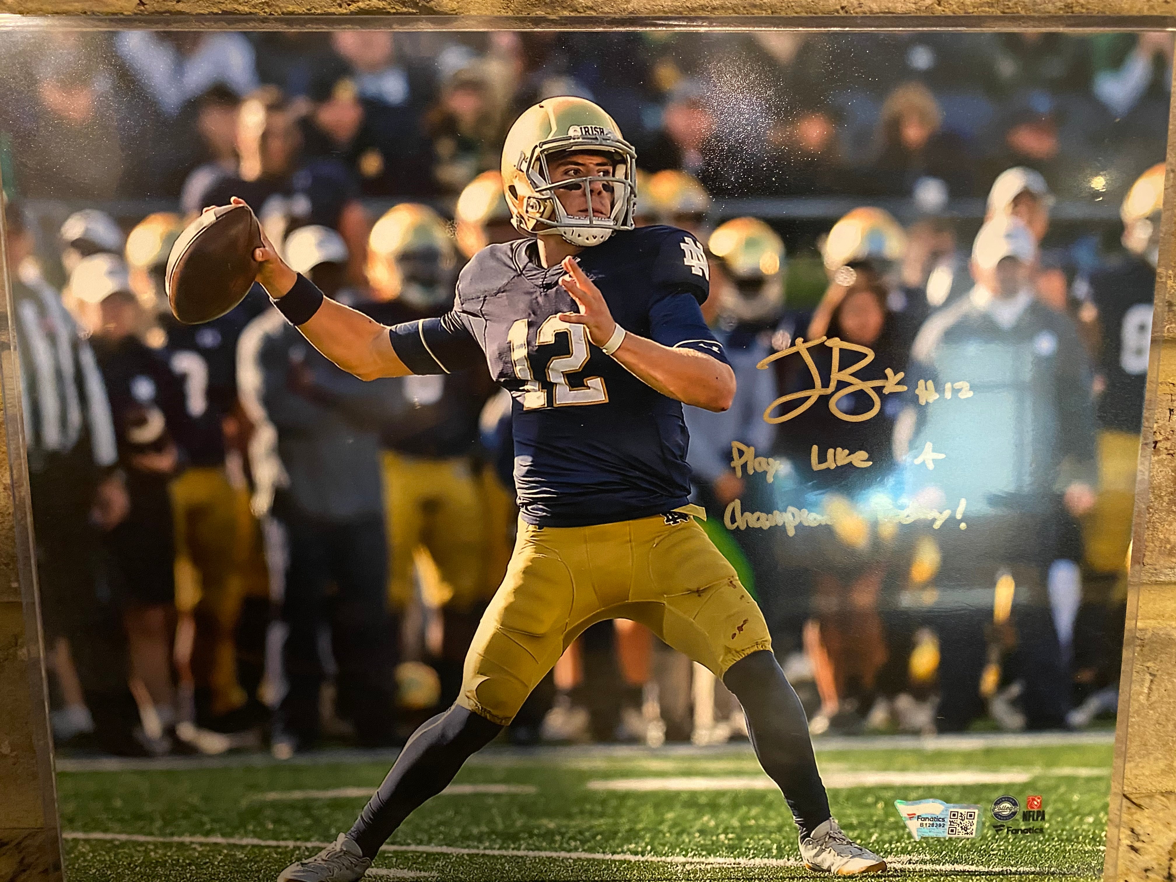 Notre Dame Signed Ian Book Autographed 