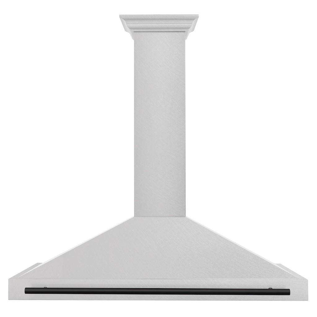 ZLINE KB4SNZ 30 MB 30-Inch Convertible Wall Mount Range Hood - Satin Stainless Steel with Matte Black Handle | Autograph Edition | Perfect for Modern Kitchens & Open-Concept Homes