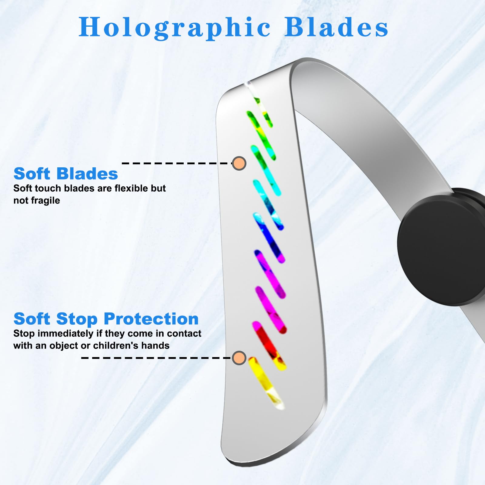 Stretchable Fly Fans 4 Pack - Portable Battery Powered Fan for Indoor & Outdoor Use - Perfect for Picnic, Party, Restaurant, Kitchen, BBQ & Home Cooling
