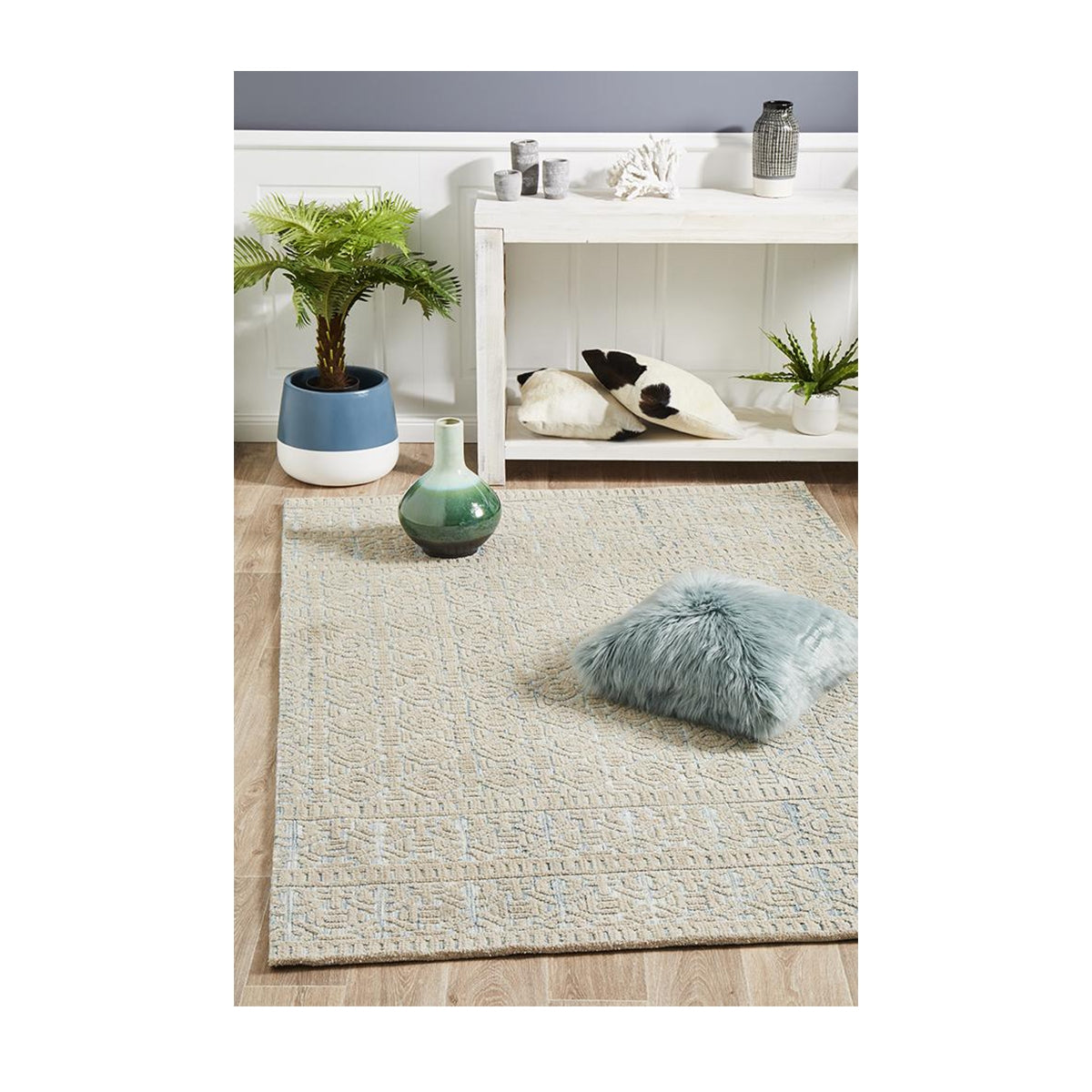 Levi 361 Blue Rug - Soft & Durable Area Rug for Living Room, Bedroom, or Office - Perfect for Home Decor and Comfort