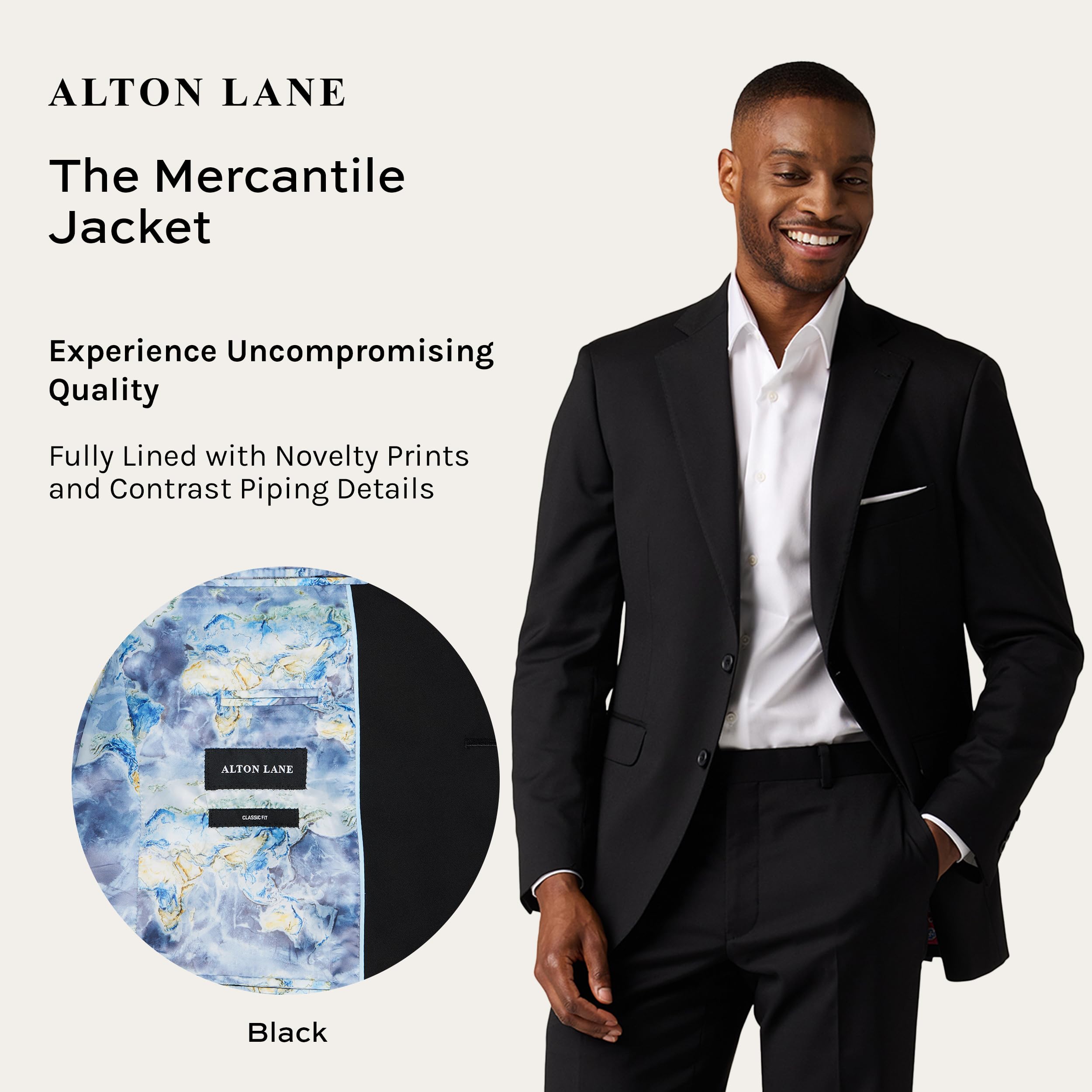 Premium Men's Mercantile Classic Fit Suit Jacket - High-Quality Formal Blazer for Business & Wedding | Elegant Office Wear & Special Occasion Attire