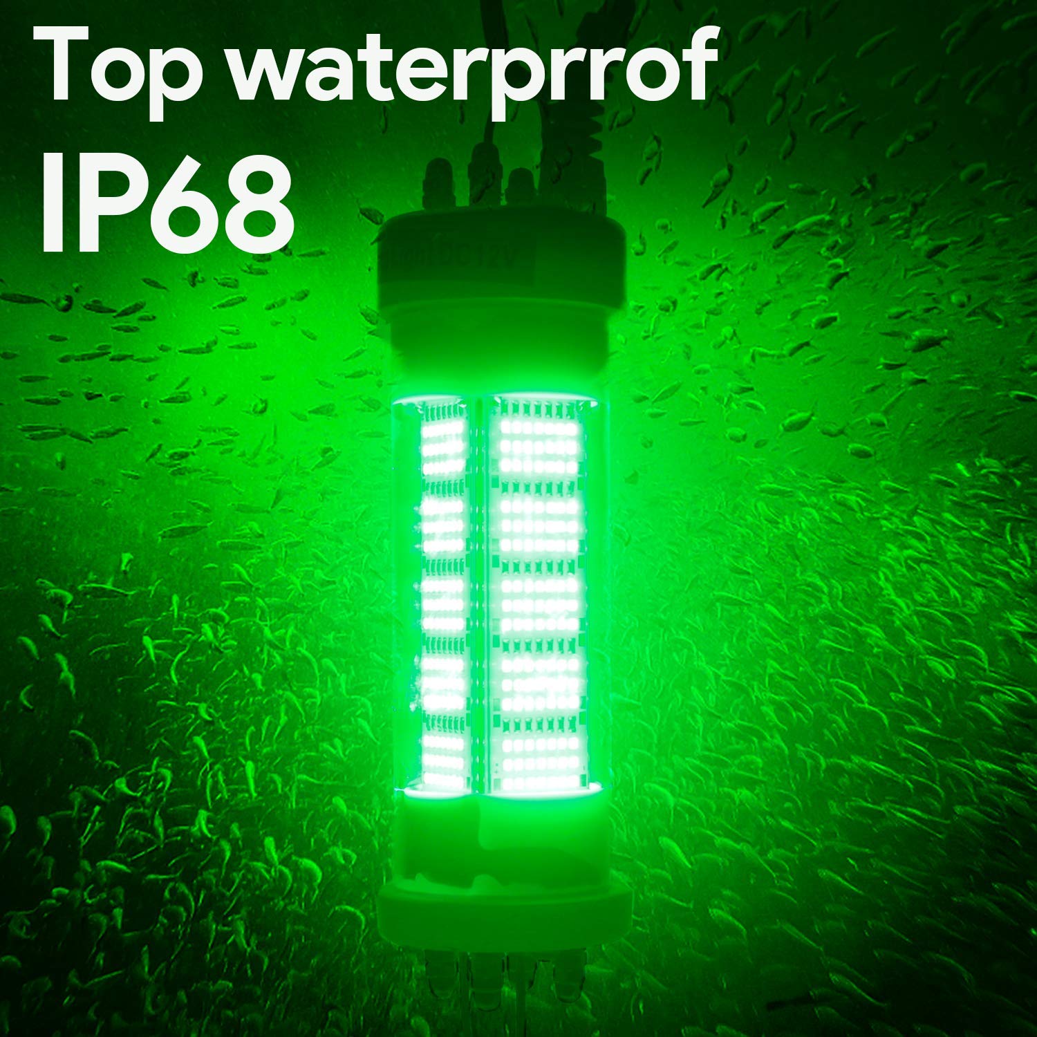 140W 12V IP68 Waterproof LED Underwater Fishing Light - Bright Night Fishing Lamp for Boat, Dock & Ice Fishing | Perfect for Attracting Fish in Deep Waters